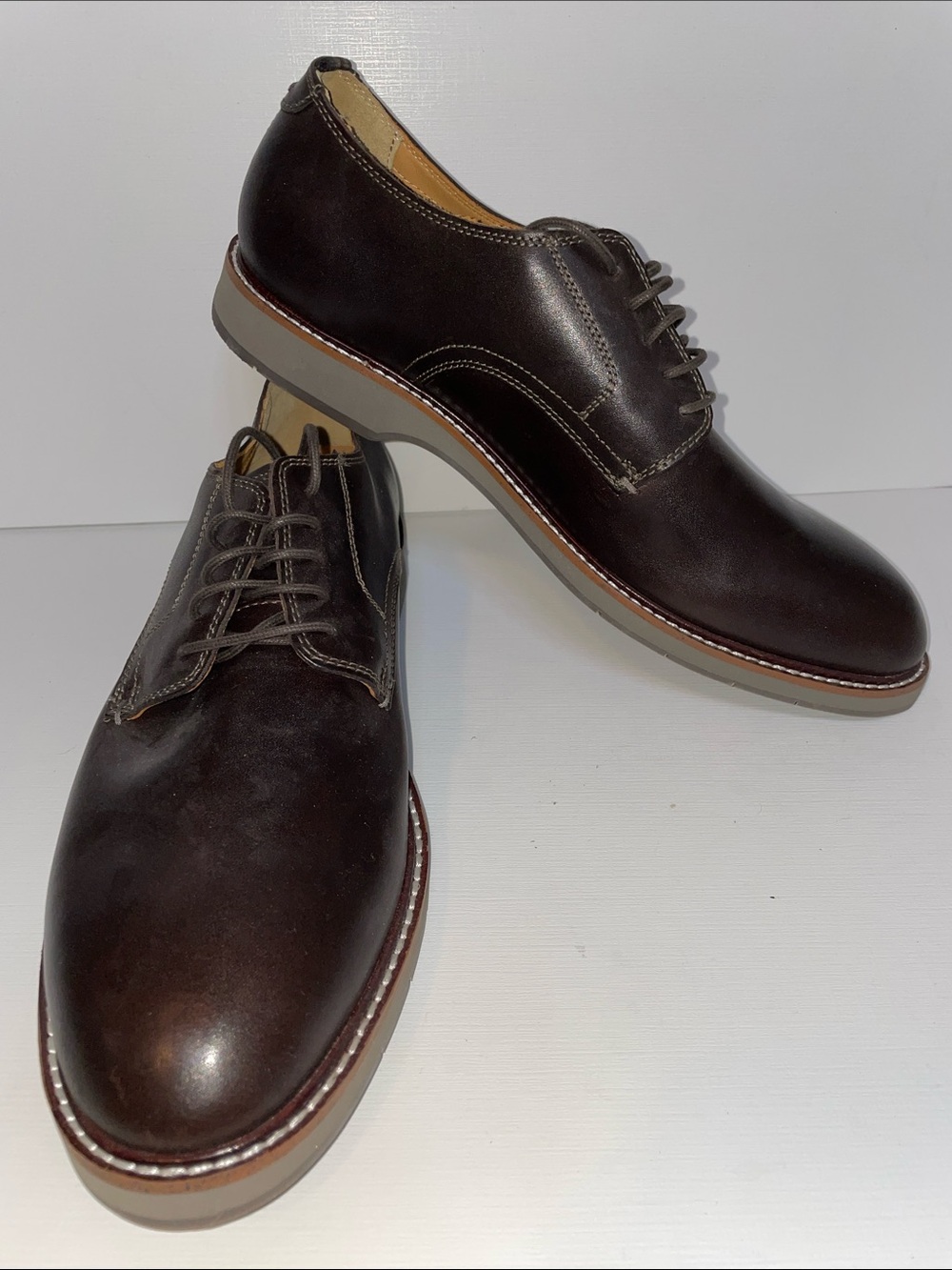 LN Cole Haan Classic Dark Brown Leather Derby Shoes - Sz 12